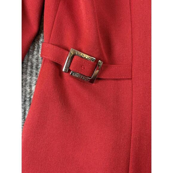 90s Vintage Designer Vertigo Paris Blazer Womens Medium Red Silver Accents Zips - Picture 5 of 15